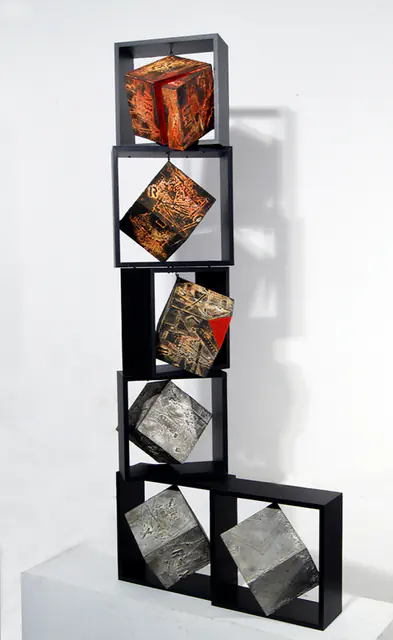 Artwork in Objects in Boxes, a series by Desislava Deneva (DEDE).