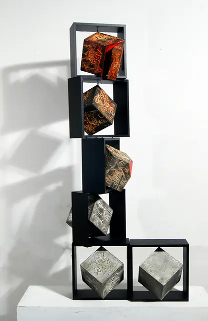 Artwork in Objects in Boxes, a series by Desislava Deneva (DEDE).